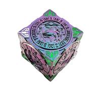 2025 - Set di dadi DND, dadi in metallo 7 in 1 con rilievo 3D, Dungeons and Dragons, dadi poliedrici di gioco di ruolo, accessori per tablet RPG Fantasy D&D (gradiento)