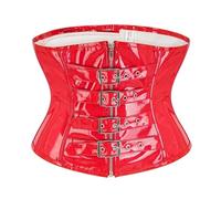 2025 Shapewear Corsetto 2 Strato Acciaio Disossato Corsetto Heavy Duty Vita Trainer, corpo, Rosso, L
