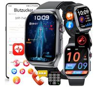2025 Smartwatch Uomo con ECG/ li /HRV/Lipidi/Acido Urico/BMI/Sonno,2.04"AMOLED Orologio della salute con Funzione Telefono Bluetooth, Pulsante SOS