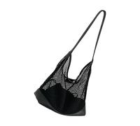 2025 stili coreani borsa a tracolla cava intrecciata design traspirante spaziosa borsa ascellare casual per donne e ragazze design moderno scava fuori borsa ascellare lavoro vacanza, Nero , One Size