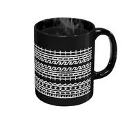 2025 Tazza con tazza da tè nascosta e messaggio nascosto, tazza da caffè, novità, creatività, divertente, ceramica, amante del caffè, umorismo unico, per adulti, (nero, 9,5 x 8,2 cm)