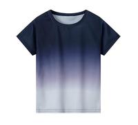 2025 Top a maniche corte per bambini ragazzi gradiente carino casual t-shirt estiva maglietta sportiva vestibilità ampia trendy taglie forti magliette colorate magliette per ragazzi bambini, Nero , 10