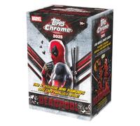 2025 Topps Chrome® Deadpool - Value Box (contiene 4 carte per confezione, 7 confezioni per scatola).