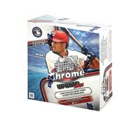 2025 Topps Chrome Update Series Baseball Mega Box (Fanatics Exclusive) Trading Card Box (2 carte base Raywave Parallels per scatola)