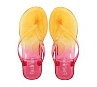 2025 Trendy Ladies Jelly Sandalo Pantofole; Studenti Femminili Coreano Cento Herringbone Soft Bottom Pantofole, Rosso, 39.5 EU