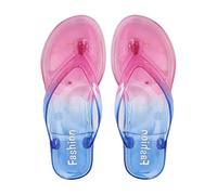 2025 Trendy Ladies Jelly Sandalo Pantofole; Studenti Femminili Coreano Cento Herringbone Soft Bottom Pantofole, Blu, 39 EU