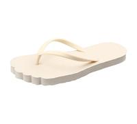 2025 Trendy Slim Flip Flop Per Le Donne Estate Spiaggia Vacanza di Base Perizoma Sandali Gomma Slip On Doccia, Beige, 38.5 EU