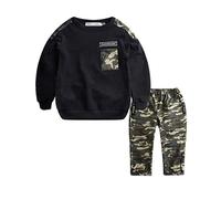 2025 Tuta Bambini Ragazzo sportiva Unisex Outfit da 2 Pezzi per Jogging Set Maniche Lunghe e Pantaloni Tinta Unita Felpa Pantalone ragazze ragazzi