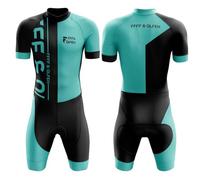 2025 Tuta da Triathlon a Maniche Corte da Uomo, MTB Body Trisuit Cycling Skinsuit with Gel Pad,Ciclismo Body Skinsuit per Nuoto/Corsa/Ciclismo, Abbigliamento Ciclismo imbottita (Q9,XL)