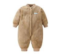 2025 Tuta Neonato Invernali con Pelliccia Bambini Pagliaccetto Cappuccio Invernale da Sci Cappotto Footed Anteriore in Pile per Bambino e ragazzi ragazze