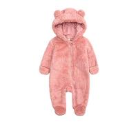 2025 Tuta Neonato Invernali Infant-And-Toddler-Bodysuit Cappuccio, Addensare Caldo Pigiama Denso Tutina in Pile Cotone Orsetto Set Invernale da Neve per Bambine e Bambini Toddler One Piece Jumpsuit tu