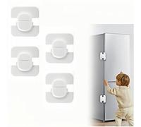 2025 Ultimo Blocca Cassetti per Bambini Trasparente Bambini Chiusure Sicurezza Chiusure di Sicurezza Protezione Sicurezza Domestica, Nessun Trapano Necessario (Confezione da 4 pezzi bianchi)