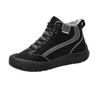 2025 Uomini All'aperto Inverno Semplice Versatile Scarpe Di Cotone Spessa Peluche Casual Sport Stivali Da Neve Scarpe Per Solette Ortopediche Uomo, Nero , 40 EU