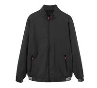 2025 Uomo Casual Solid Sutura Laterale Giacca Da Tasca Collo Alto Manica Lunga Cerniera Cappotto Della Borsa Della Mosca Uomo Cappotto A Maglia, Nero , L
