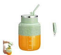 2025 Upgrade Blendgo 800 Portable Blender, Blendgo 800 - Portable Blender, Double-Click Quick Launch, Multifunctional Handheld Juicer with Straw & Strap for Smoothies Juices and Shakes (Green)
