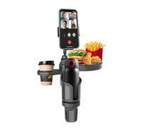 2025 Upgrade Car Cup Holder Tray - Expandable Car Food Table Tray | Multifunctional Detachable Car Cup Holder with Phone Holder | Adjustable Cup Holder for Car Road Trip Essentials