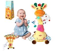 2025 Upgrade Musical Giraffe Toy-Sings,Dances and Repeats What You Say,Adjustable Volume Function,Plush Talking Giraffe with Shining LED Lights,Baby Toys for Boys Girls Gifts (Remote Control)