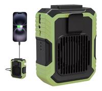 2025 Upgraded Duty Cooler Work Fan, Heat Guard Work Fan, Portable Wearable Work Fans with LED Light & Power Bank, 4000 Mah, 3 Adjustable Speeds, For Outdoors, Travel (1*Green)