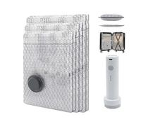 2025 Upgraded X7 Cordless Travel Vacuum Bag Set with Rechargeable air Pump, Vacuum Bags for Rechargeable Air Pump, Space Saver For Clothes And Clothing Travel (Pump+6Bags)