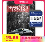 2025 Versione Mappe Europa Regno Unito Navigazione GEN2 per Hyundai Compact 2.X H1/i20/Santa Fe/Grand Santa Fe/Tucson Auto SD Scheda GPS 16GB