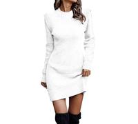 2025 Vestito a Portafoglio Donna Manica Lunga- Abito Mezza Lungo Sexy Maglia Chic Ed Elegante Tinta unita Taglio Slim Fit Casual Classici Temperamento Confortevole Maglione Autunno Inverno Dress