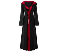 2025 Vestito Medievale Donna Grande Vita Mantello Con Cappuccio Rinascimento Vittoriano Steampunk Gotico Vintage Costume Donna Costume Costume Costume Halloween Vestito Da Cocktail