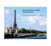 2025 Wall Calendar, Elegance Modern 2025 Calendar, World Landscape Planner