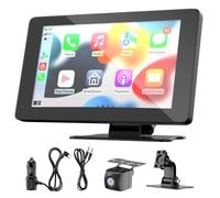 2025 Wireless Carplay Display Android Auto Display con Supporto Stand 7 Pollici Touchscreen Auto Display Car Play Schermo con Telecamera Posteriore Buddy Display con Navigazione GPS Siri/Google AUX