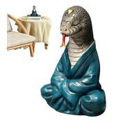 2025 Year of the Snake Statue, Snake Buddha Zen Meditation Decor, Chinese Zen Meditation Decor, 2025 Snake Year Statue Chinese New Year Resin Buddha Snake Good Luck Snake Sculpture Tabletop Ornaments