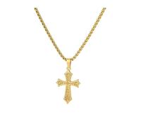 2025 Zircon heart Cross is an aesthetic jewelry gift for women, featuring a vine necklace surrounded by retro geometry(N06141G)