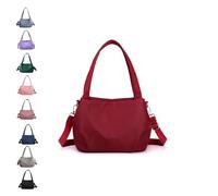 2025New Light and Versatile Casual Bag, Nylon Waterproof Shoulder Crossbody Bag With Multiple Pockets, for Women Daily Use (Red)