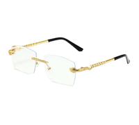 2026 2023 nuovo Polygon Randlose Sonnenbrille Frauen Retro Schlange Dekoration Klare Brillen M?nner Sonnenbrille UV400, Clare, Taglia unica