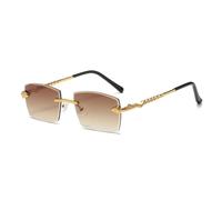 2026 2023 nuovo Polygon Randlose Sonnenbrille Frauen Retro Schlange Dekoration Klare Brillen M?nner Sonnenbrille UV400, Tee., Taglia unica