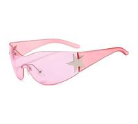 2026 2024 Fashion Punk Sonnenbrille für Frauen M?nner Trendy Wrap Around Sonnenbrille Shades Star Dekoration Eyewear UV400 Schutzbrille, C8., Taglia unica