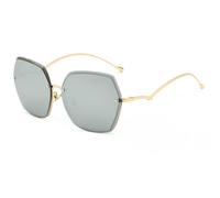 2026 2024 Neue Halbrahmen-Sonnenbrille aus Metall mit Schnittkante, modische Herren- und Damen-Sonnenbrille mit Farbverlauf und Anti-UV-Schutz, A1, Taglia unica
