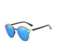 2026 2024 Occhiali da sole polarizzati per le donne signore eleganti occhiali da sole UV400 protezione moda occhio di gatto occhiali, C03 Blu, Taglia unica