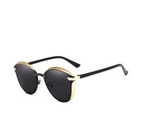 2026 2024 Occhiali da sole polarizzati per le donne signore eleganti occhiali da sole UV400 protezione moda occhio di gatto occhiali, C01 Grigio Oro, Taglia unica