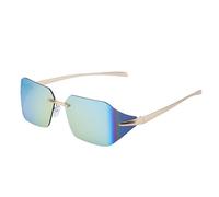 2026 2024 Rettangolo Occhiali Da Sole Senza Montatura Degli Uomini Vintage Senza Telaio Nuovo Punk Eyewear UV400 Occhiali Da Sole, Pellicola d'oro, Taglia unica