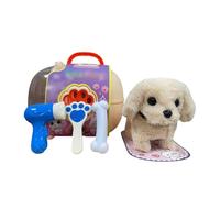 2026 2025 cane robotico gatto coniglio che corre come un vero gatto, abbaia con la coda scodola Robot intelligente realistico gatto che sembra un vero (beige, 31x21x15.5cm)