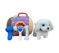 2026 2025 cane robotico Gatto coniglio che corre come un vero gatto, abbaia con la coda scodola Robot gatto realistico intelligente che sembra un vero (bianco, 31x21x15.5cm)