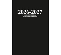 2026-2027 2-Year Weekly & Monthly Planner: Black 6x9 Hardcover Organizer with To-Do Lists, Notes, and Calendar Pages
