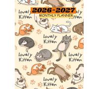 2026-2027 CAT MONTHLY PLANNER-TWO YEAR AGENDA: This has CONTACT, BIRTHDAY LOG, TO-DO LIST,
