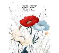 2026-2027 Monthly Planner For Women: Large Floral Two Year Schedule Organizer Diary - 24 Months Calendar (January 2026 through December 2027) with Inspirational Quotes