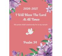 2026-2027 Monthly Planner Religious: PINK. With Bible Quote A4,8.5x11in 24 Months, From Jan 2026 to Dec 2027. With Contacts, Passwords, Important ... Monthly Expenditure and extra Notes pages