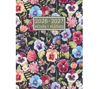 2026-2027 Monthly Planner: Two Year Calendar from January 26 through December 27 || 24 Months Schedule Organizer with Holidays and Inspirational Quotes || Large Size - Flowers Cover