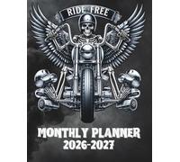 2026-2027 Monthly Planner with Biker Skull and Motorcycle Cover Design: Two-Year Organizer with Finance Tracker, Holidays, Inspirational Quotes, and Notes (January 2026 - December 2027)