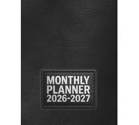 2026-2027 Monthly Planner with Black Faux Leather Cover Design: Two-Year Organizer with Finance Tracker, Holidays, Inspirational Quotes, and Notes (January 2026 - December 2027)