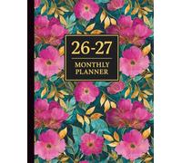 2026-2027 Monthly Planner with Elegant Pink Floral Cover Design: Two-Year Organizer with Finance Tracker, Holidays, Inspirational Quotes, and Notes (January 2026 - December 2027)