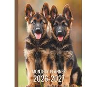 2026-2027 Monthly Planner with German Shepherd Cover: Two-Year Organizer with Quotes, Notes, Holidays & Finance Tracker (January 2026 - December 2027)