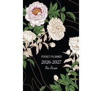 2026-2027 Pocket Planner For Purse: 24 Months Monthly Agenda Appointment Notebook from January to December with Federal Holidays, Small Size for Purse / Peony Flowers Cover